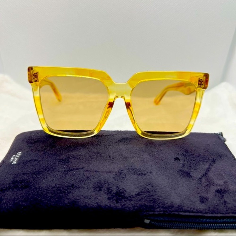 Celine Sunglasses New Authentic Unisex Transparent Square Sunglasses